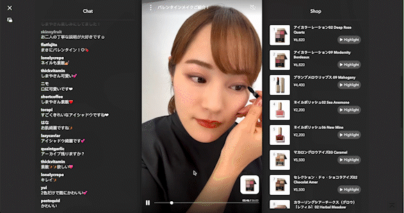 Live-stream shoppable video